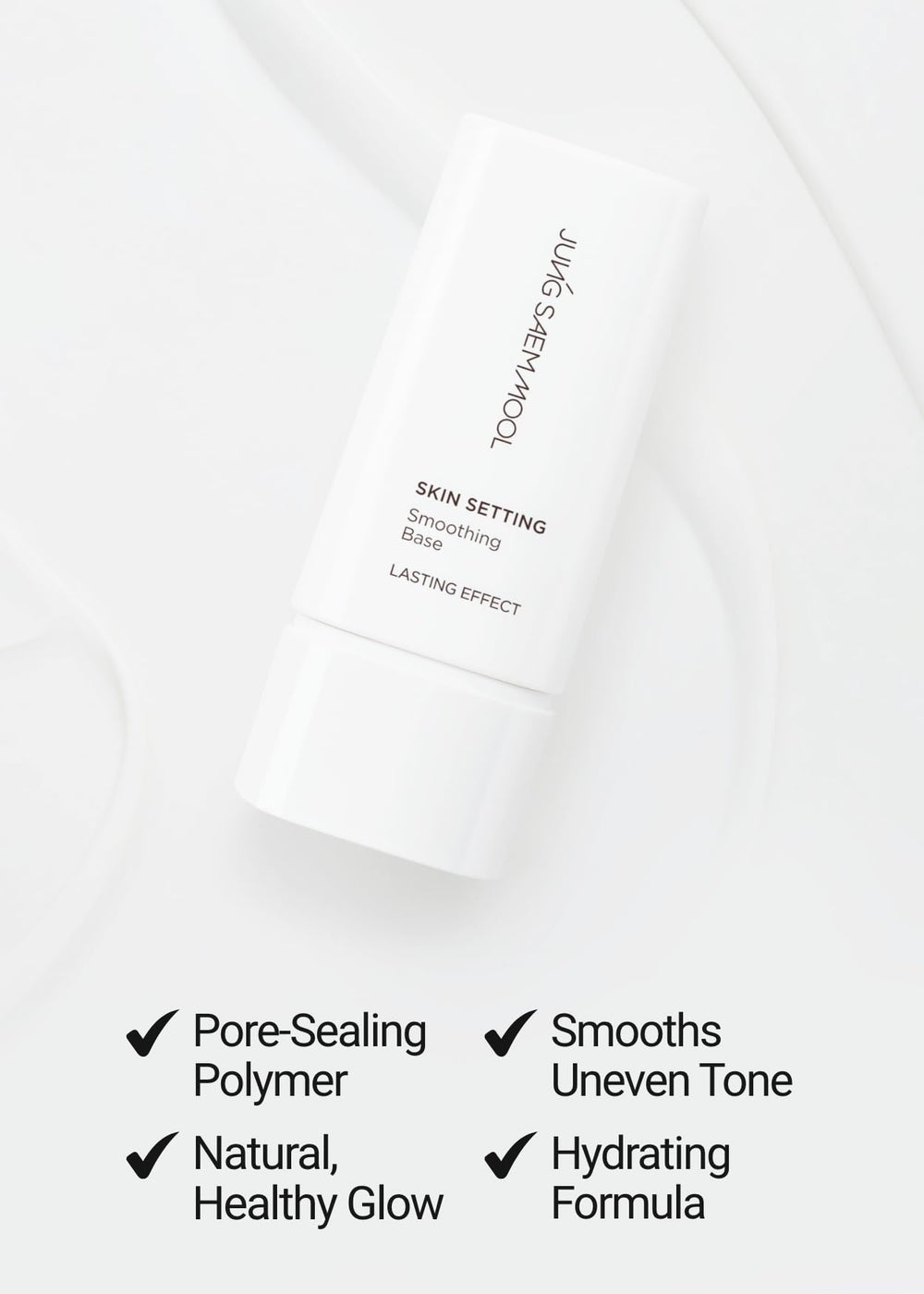 Jung Saem Mool Skin Setting Base pump demonstrates easy precise application.