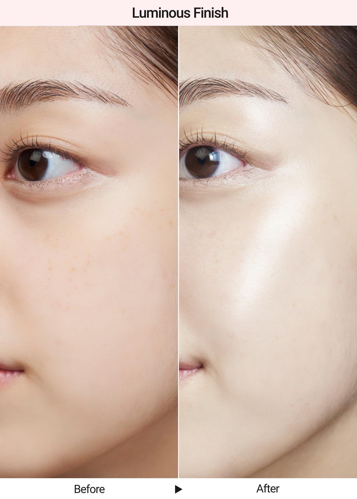 Jung Saem Mool application on face demonstrates smooth, pore-minimized base