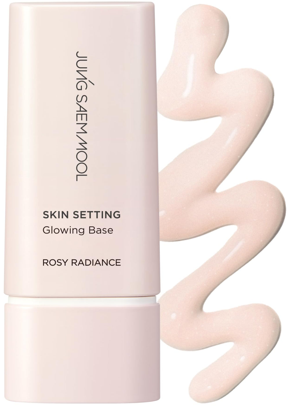 Jung Saem Mool Skin Setting Glowing Base bottle close-up shows radiant hydration for makeup prep