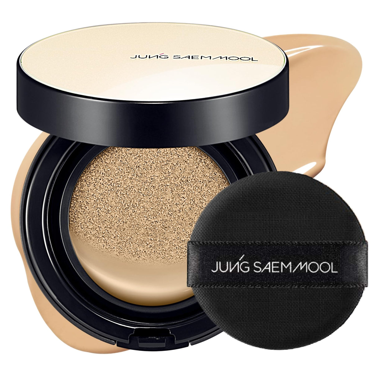 Jung Saem Mool SPF cushion application demonstrates a natural radiant finish for everyday wear.