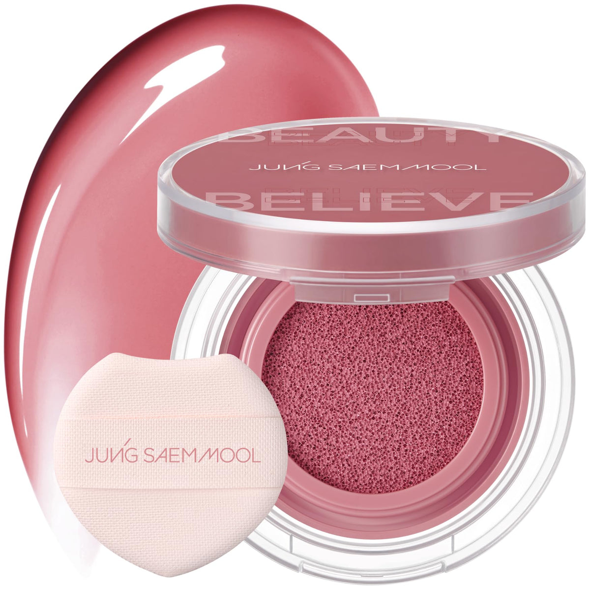 JUNG SAEM MOOL Artist Cushion Blush Rare Rose compact delivers dewy glow on the go.