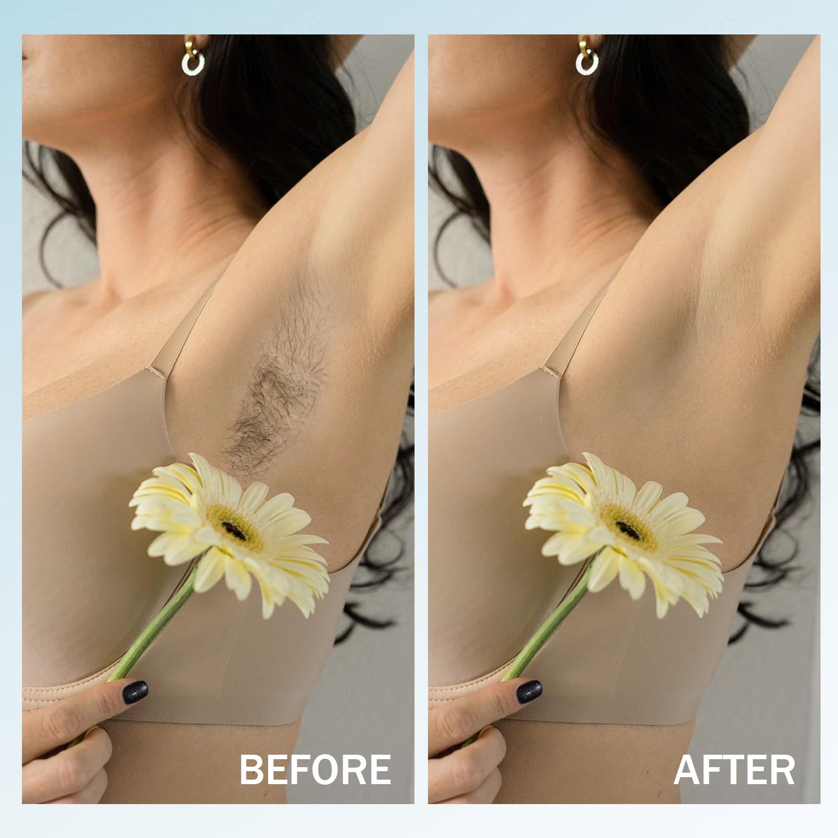 JunKuJK Brazilian wax use image, bikini area waxing demonstration.