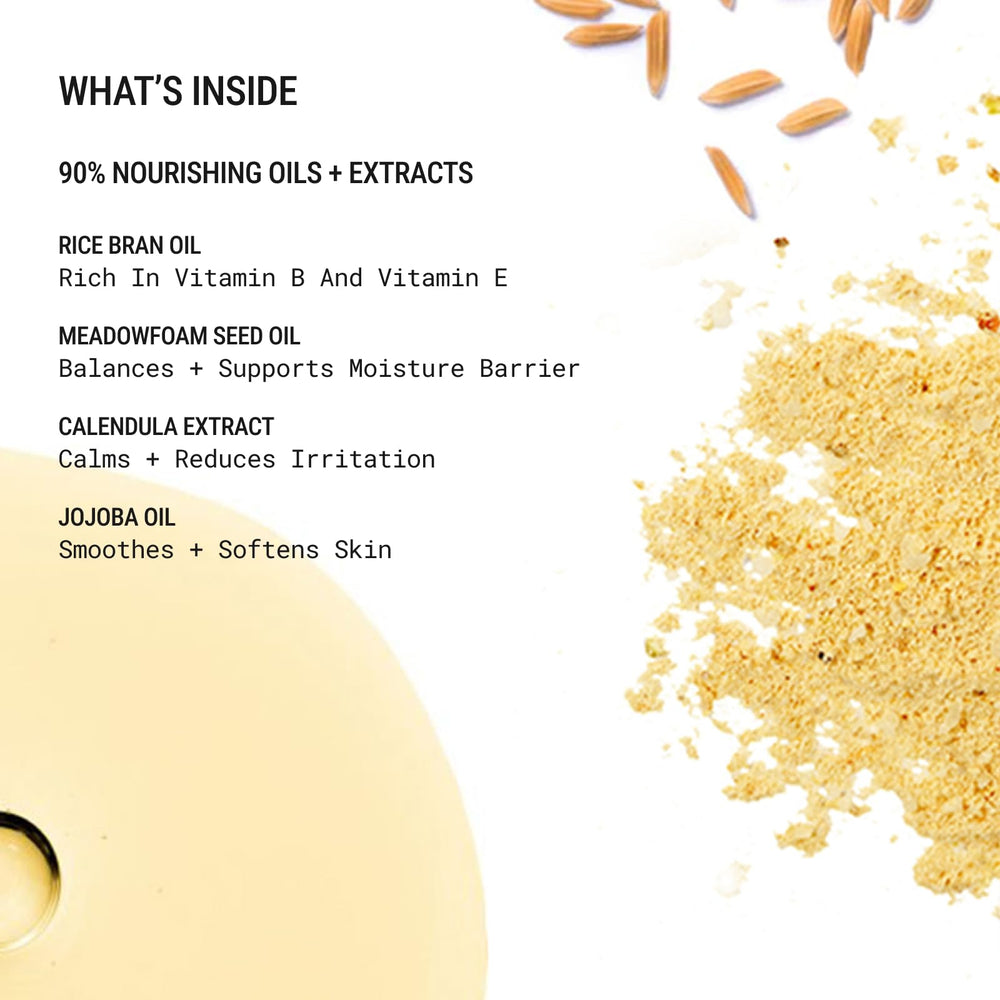 JUNO & Co. Body Oil Rinse calendula extract supports a calmer, more resilient-looking skin surface