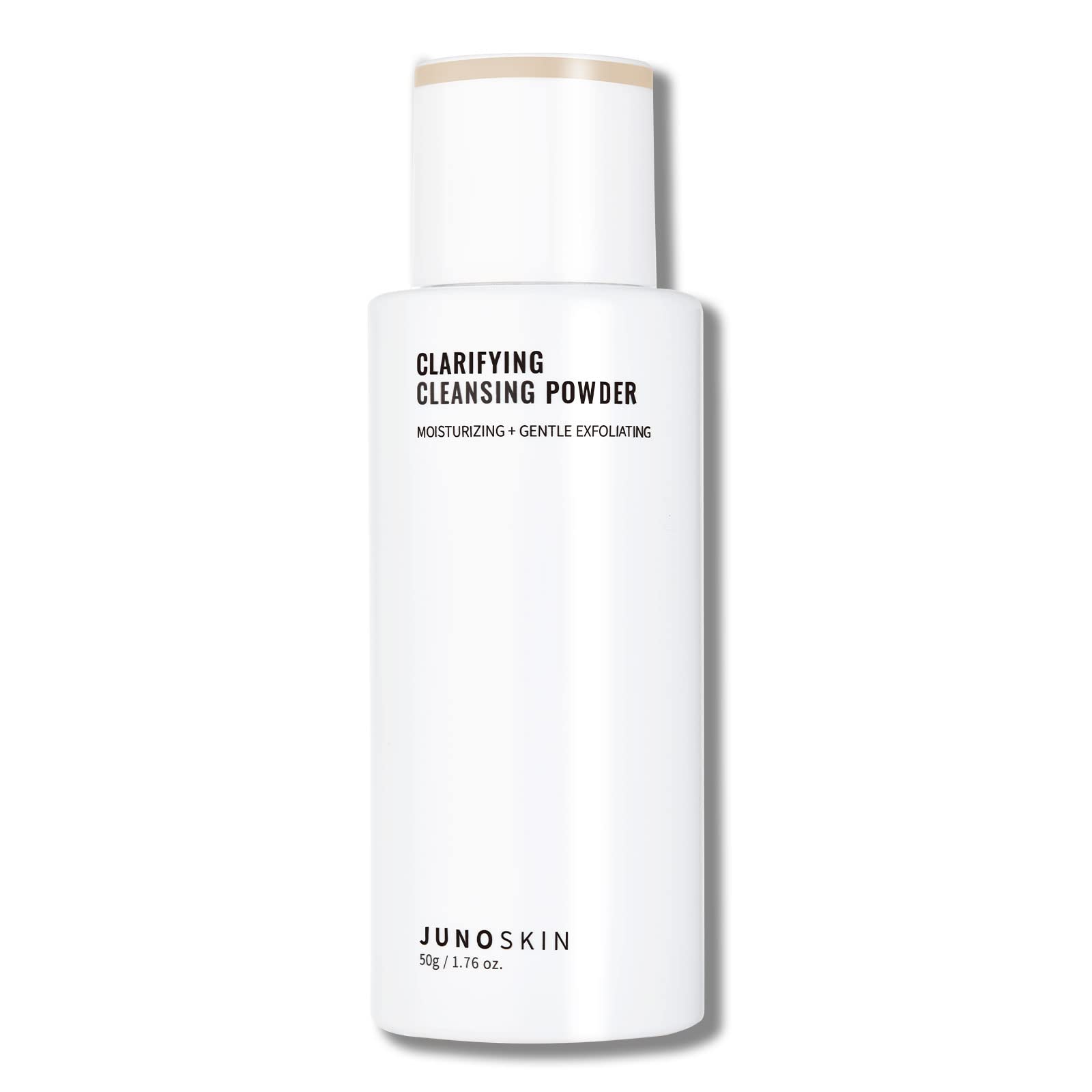 JUNO & Co Exfoliating Face Wash powder packaging highlights antioxidant hydration.