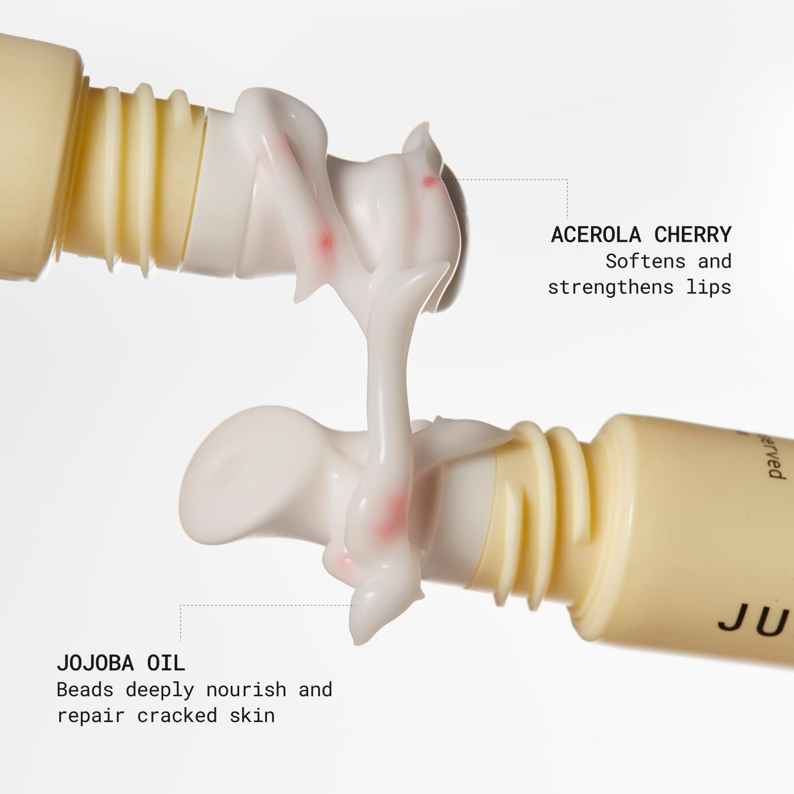 JUNO & Co. Lip Milk-acerola-cherry-softening captures reviving lip care benefits.