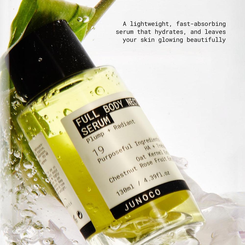 JUNO & Co Nourishing Lotion swatch shows creamy texture and smoothing capabilities