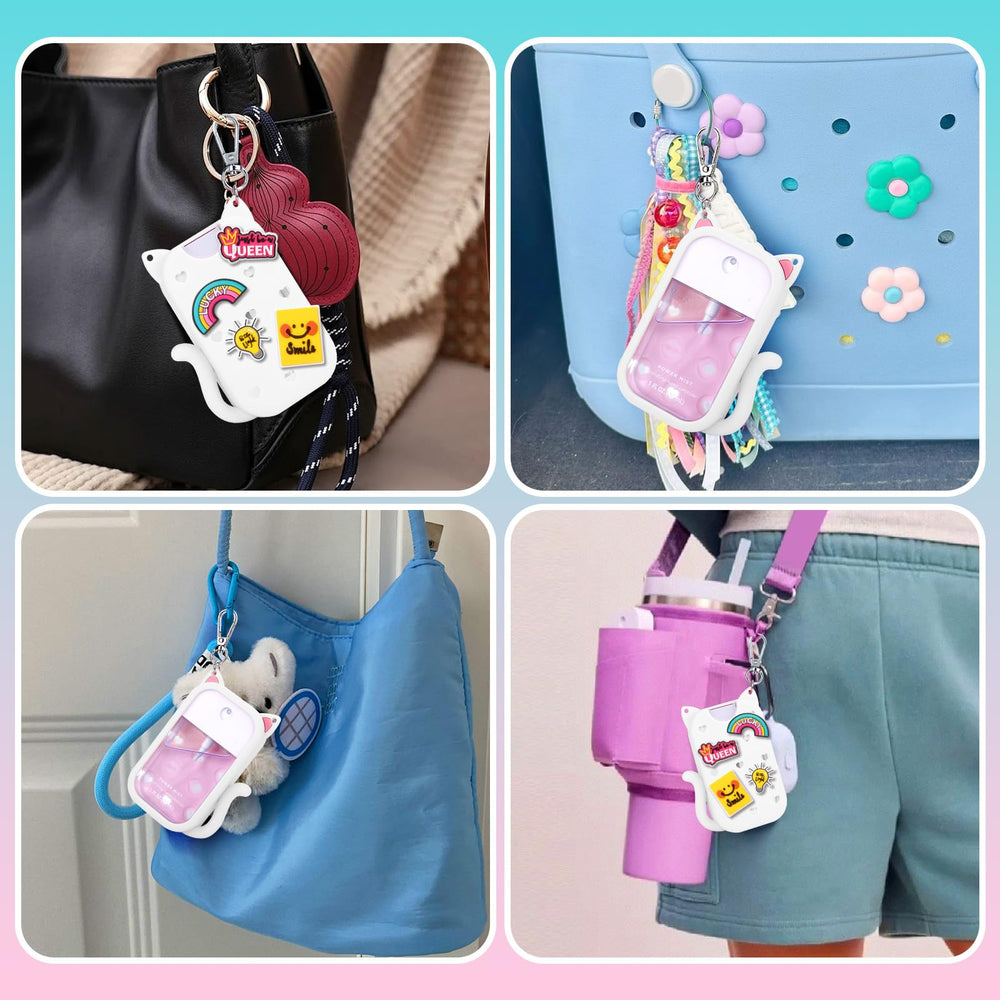Juome travel-friendly sleeve keeps sanitizer easy to reach anywhere.