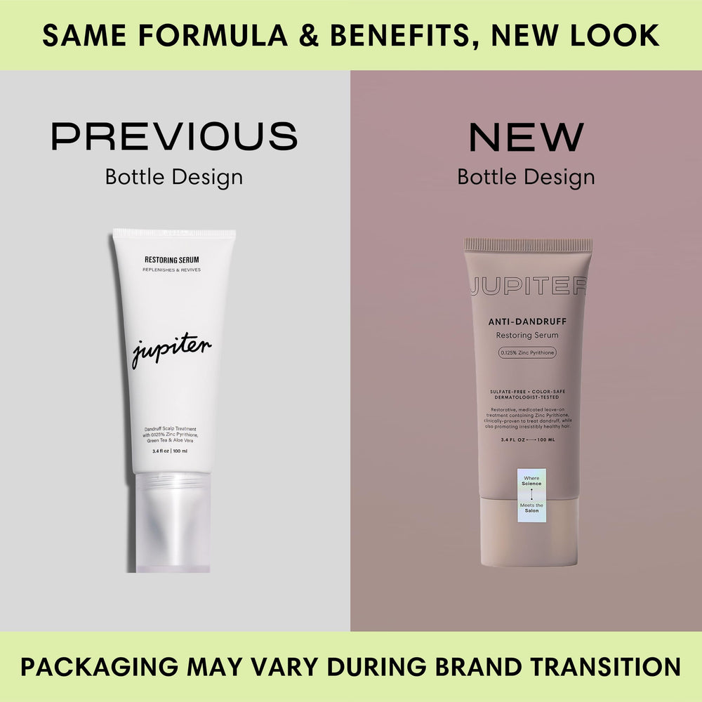 Jupiter Restoring Scalp Serum applied to scalp for relief.