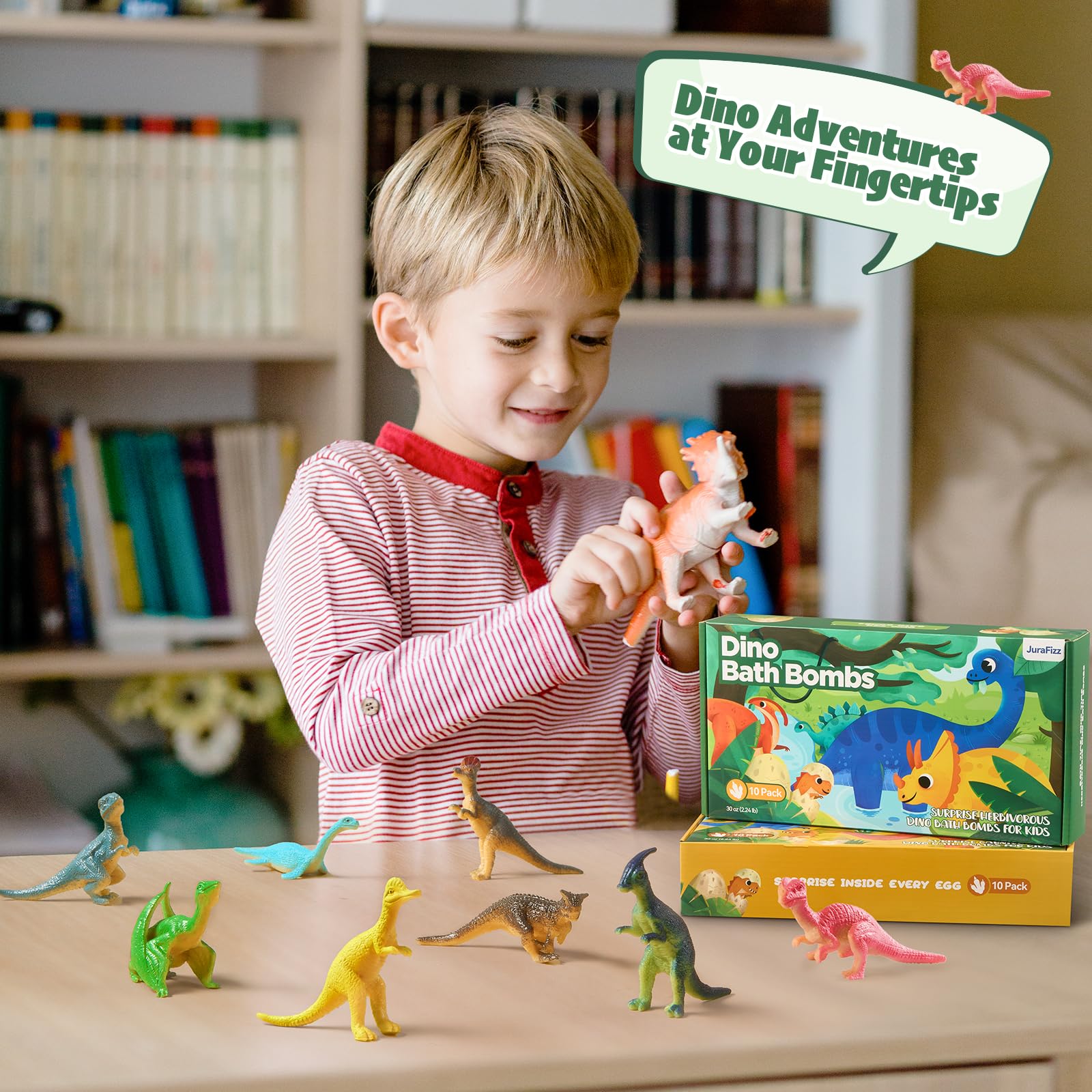 JuraFizz gift pack dino bath bombs makes birthday party favors brighter