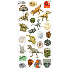 Jurassic World lip balm close-up in seven-pack with dino theme for kids' adventures.