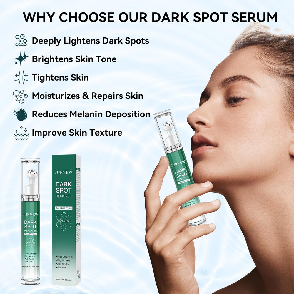 JURVEW dark spot before-after visual showing improved tone over time.