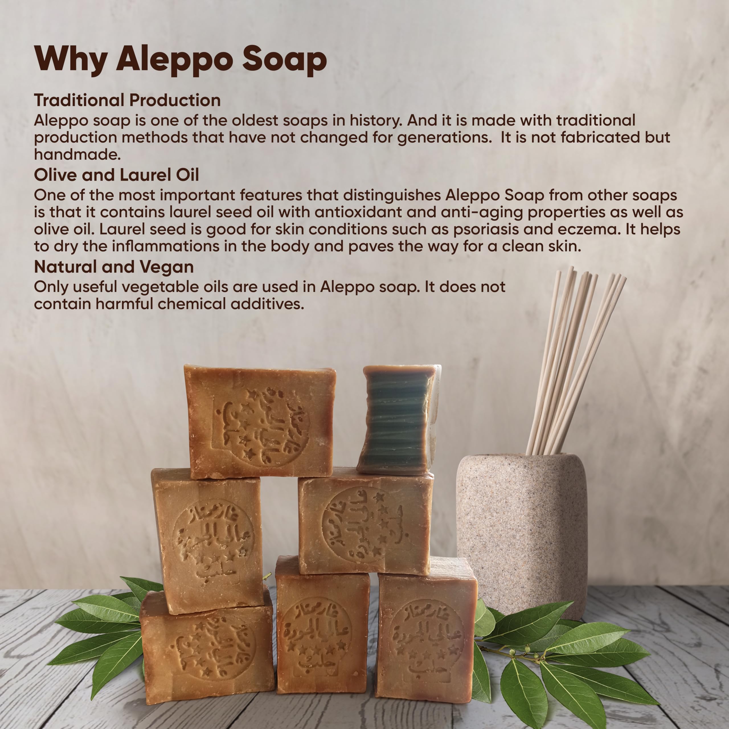 JUSIZA Aleppo Soap 2-pack with olive oil for gentle cleansing