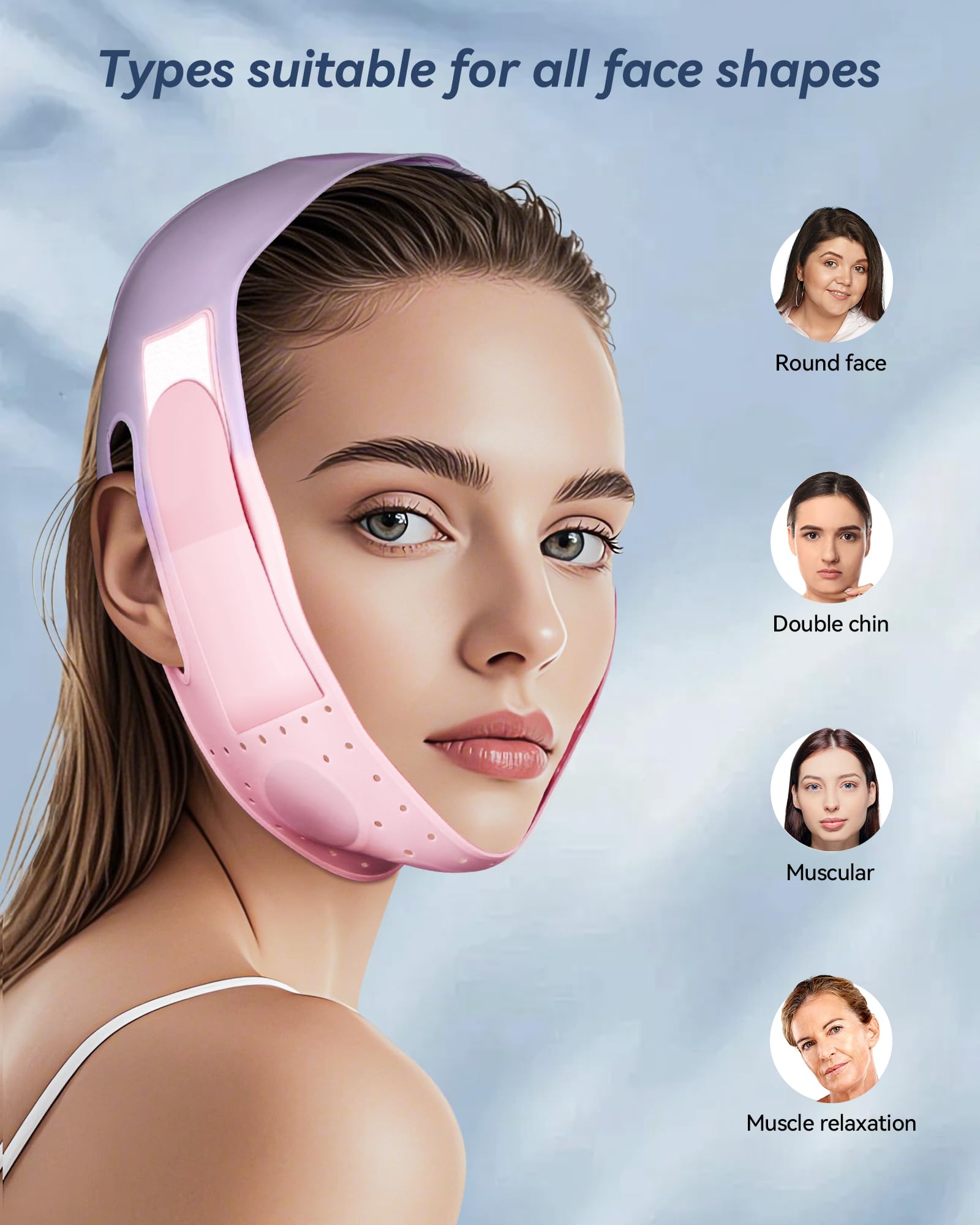 JUSMORE V-Line Sculpting Mask packaging image for at-home use.