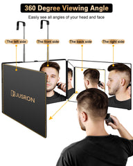 JUSRON anti-fog HD glass provides clear reflections during trimming.