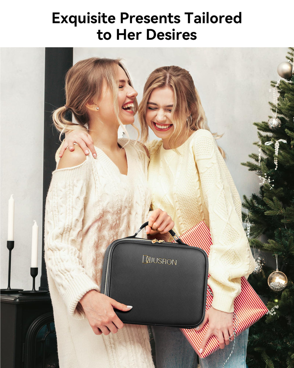 JUSRON brush bag compartment keeps brushes clean and organized.