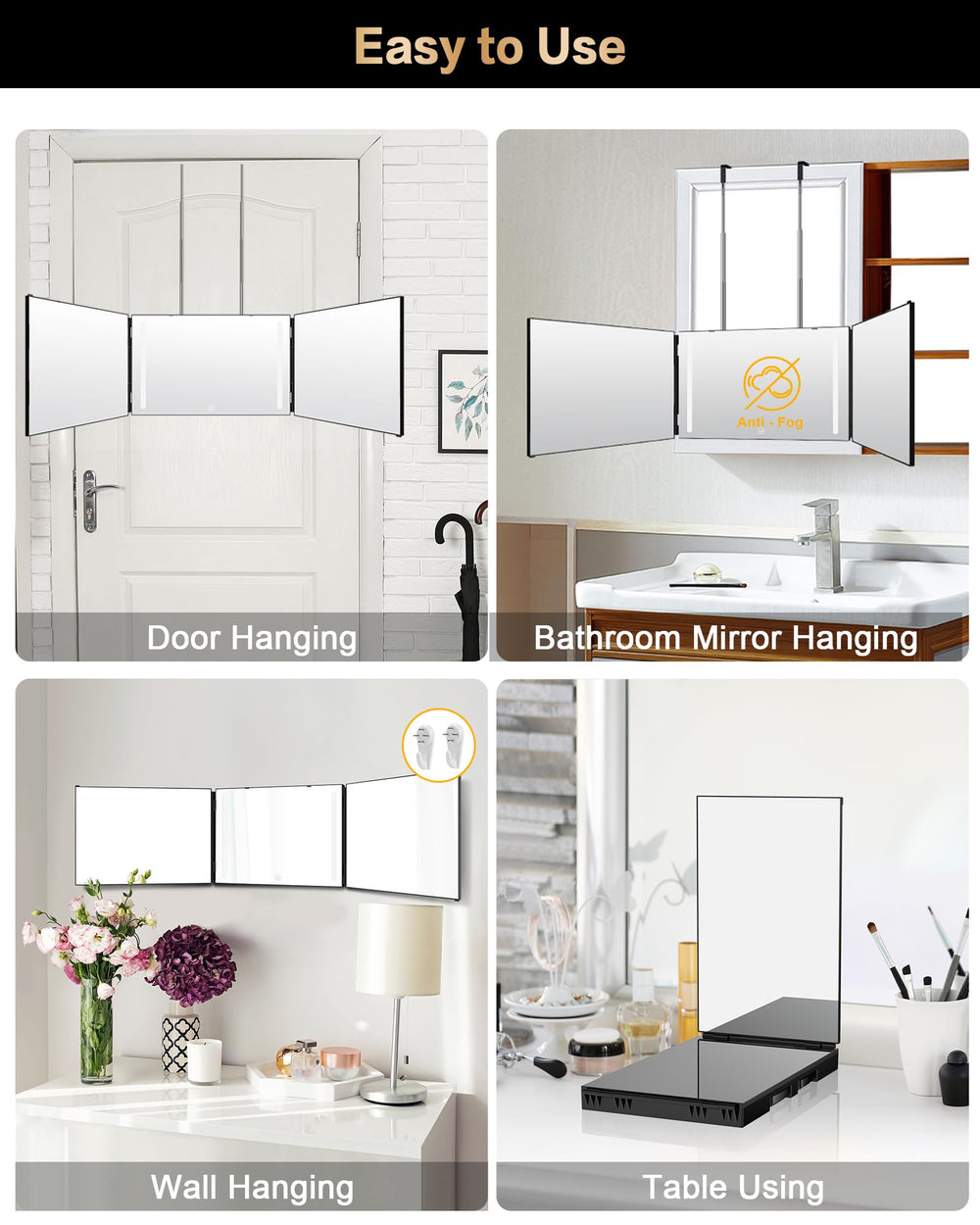 JUSRON door-hanging mount demonstrates easy, tool-free installation on interior doors