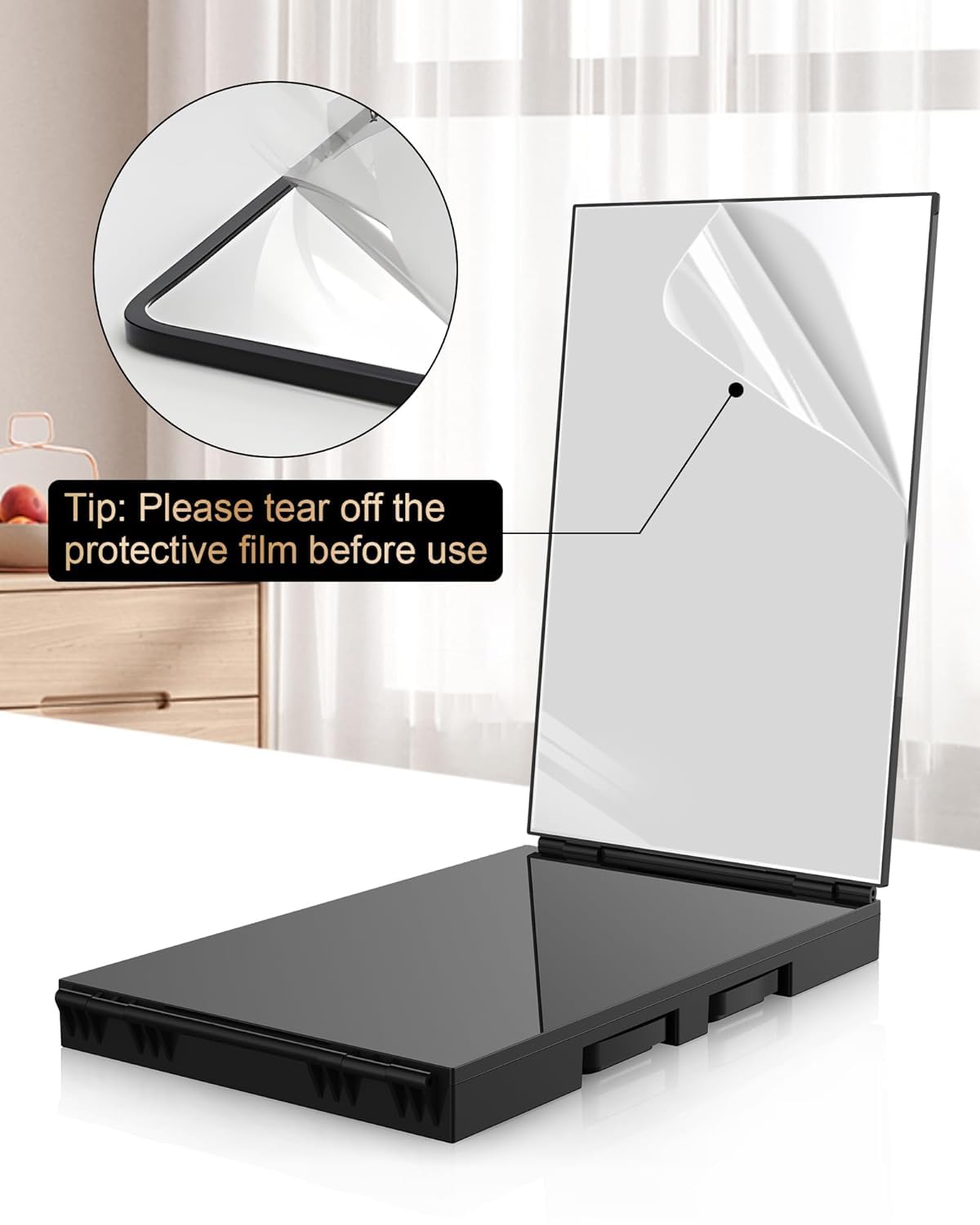 JUSRON gift-ready hair mirror ideal for birthdays and holidays.