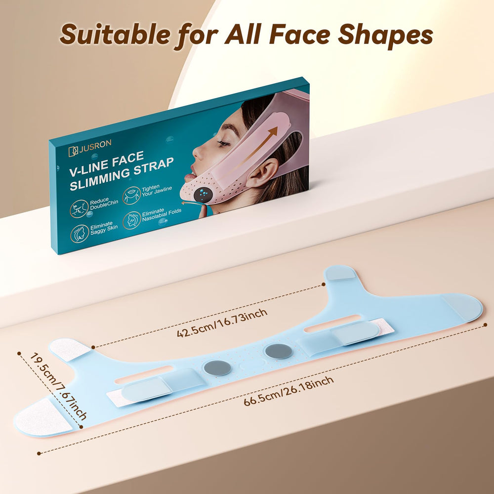 JUSRON V-Line Mask light-blue color showcases versatile fit
