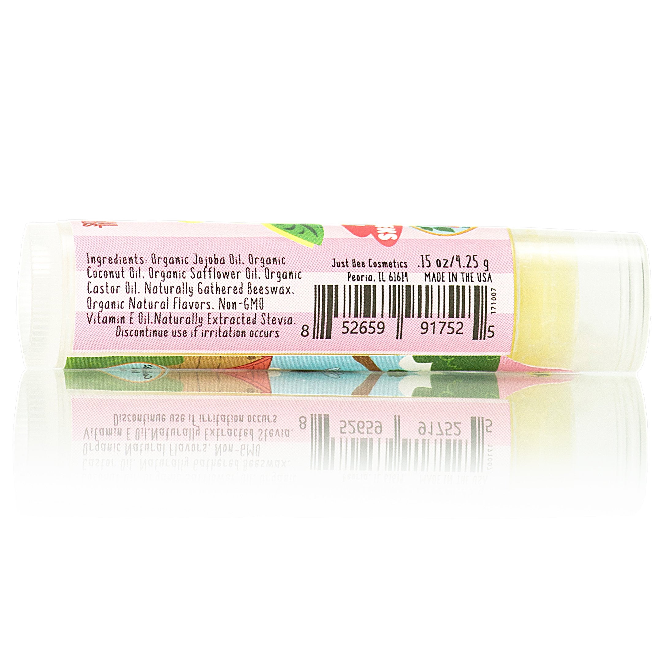 Just Bee Lappy Lips Roasty Toasty S'mores flavor, cozy vibe for kids during snack time.