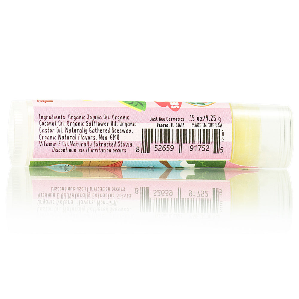 Just Bee Lappy Lips Roasty Toasty S'mores flavor, cozy vibe for kids during snack time.