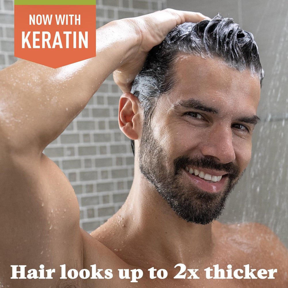 Just for Men Control GX foamy lather demonstrates easy beard cleansing and subtle color.