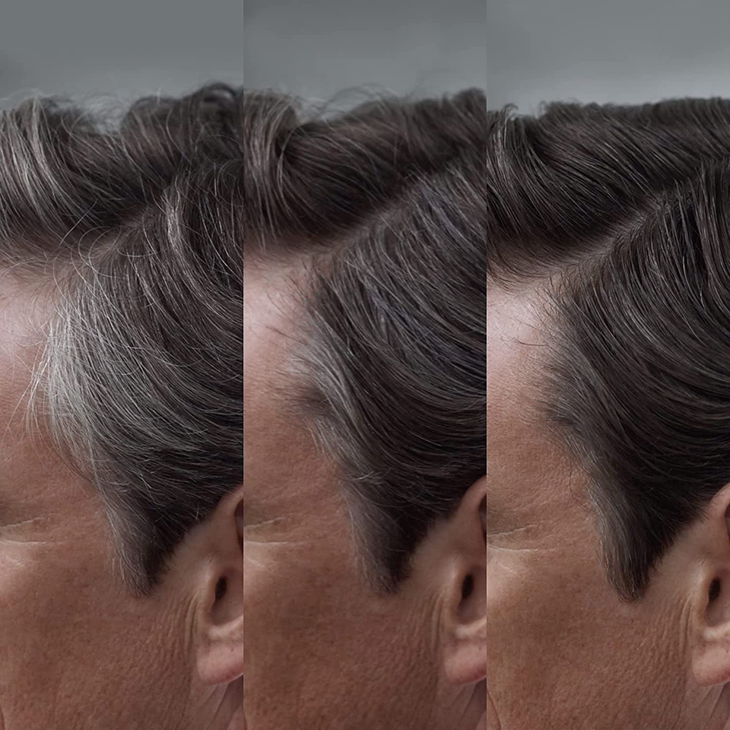 Finished Just for Men Control GX hair looks softer and more manageable after use.