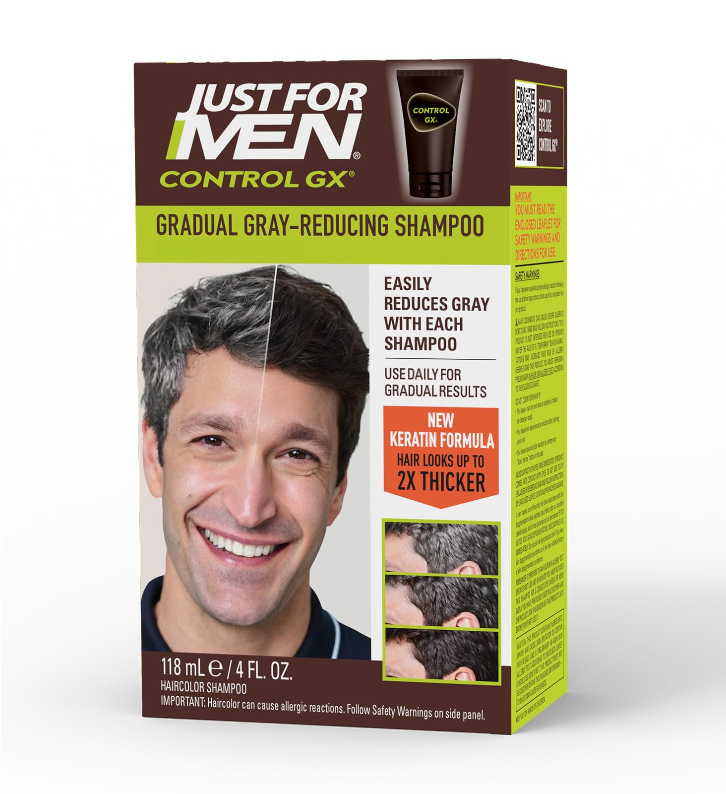 Just for Men Control GX grey-reduction-bottle — gradual color change for natural results