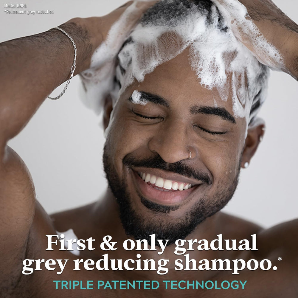 Just for Men Control GX keratin-enhanced packaging signals stronger, fuller hair.