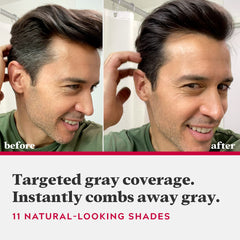 Just For Men Easy Comb-In Color comb application demonstrates no mix ease.