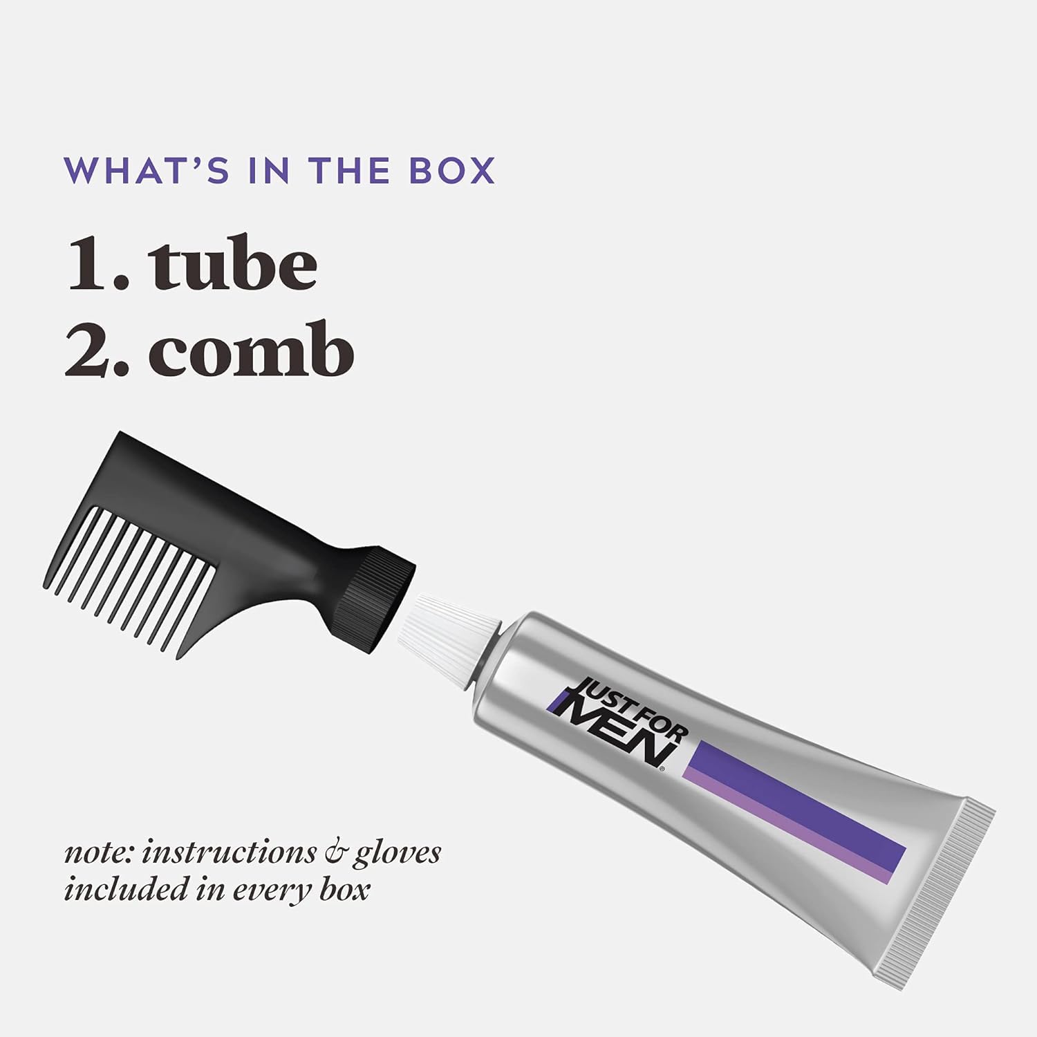 Just for Men Touch of Gray Black-Gray applicator brush used for precise application