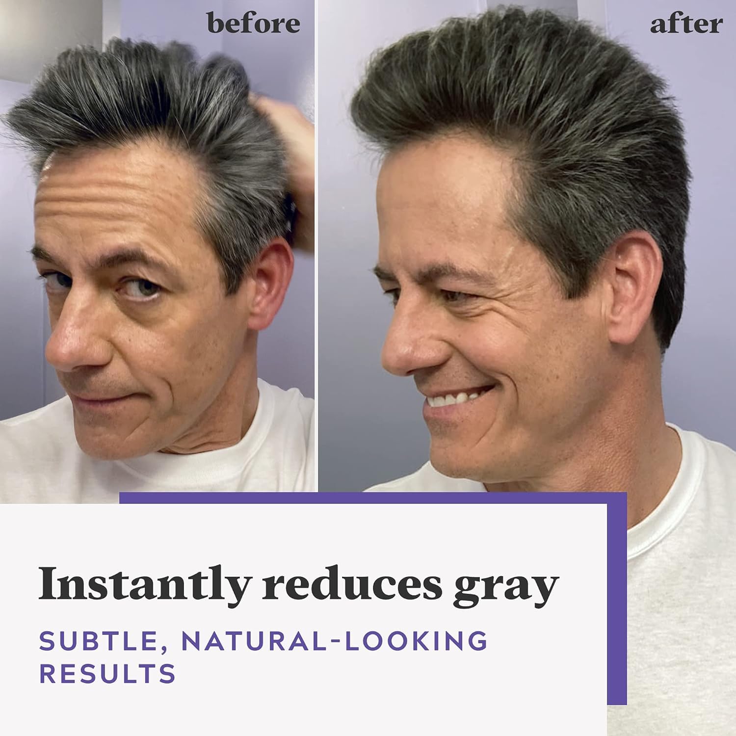 Just for Men Touch of Gray Black-Gray back view reveals even tone