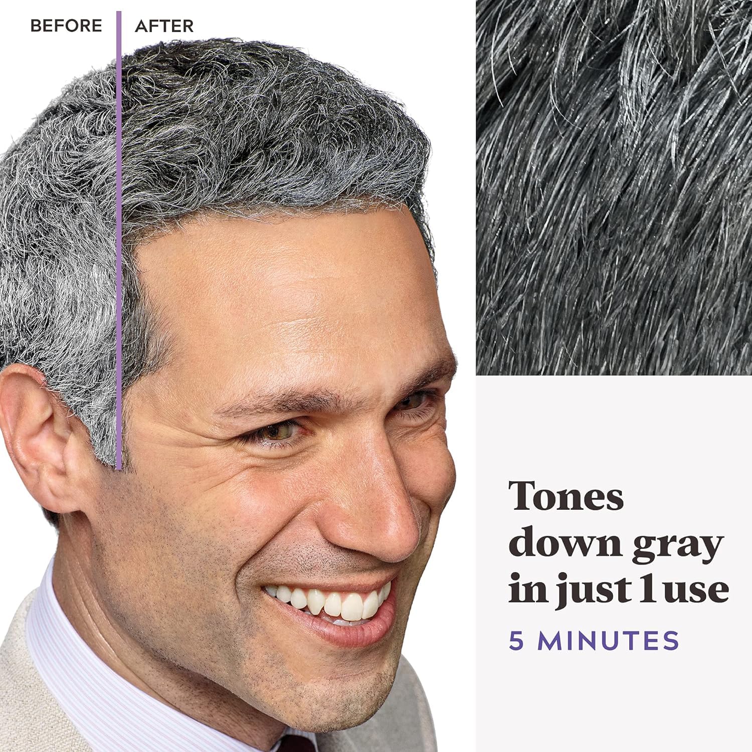Just for Men Touch of Gray Black-Gray color mix demonstrates smooth consistency