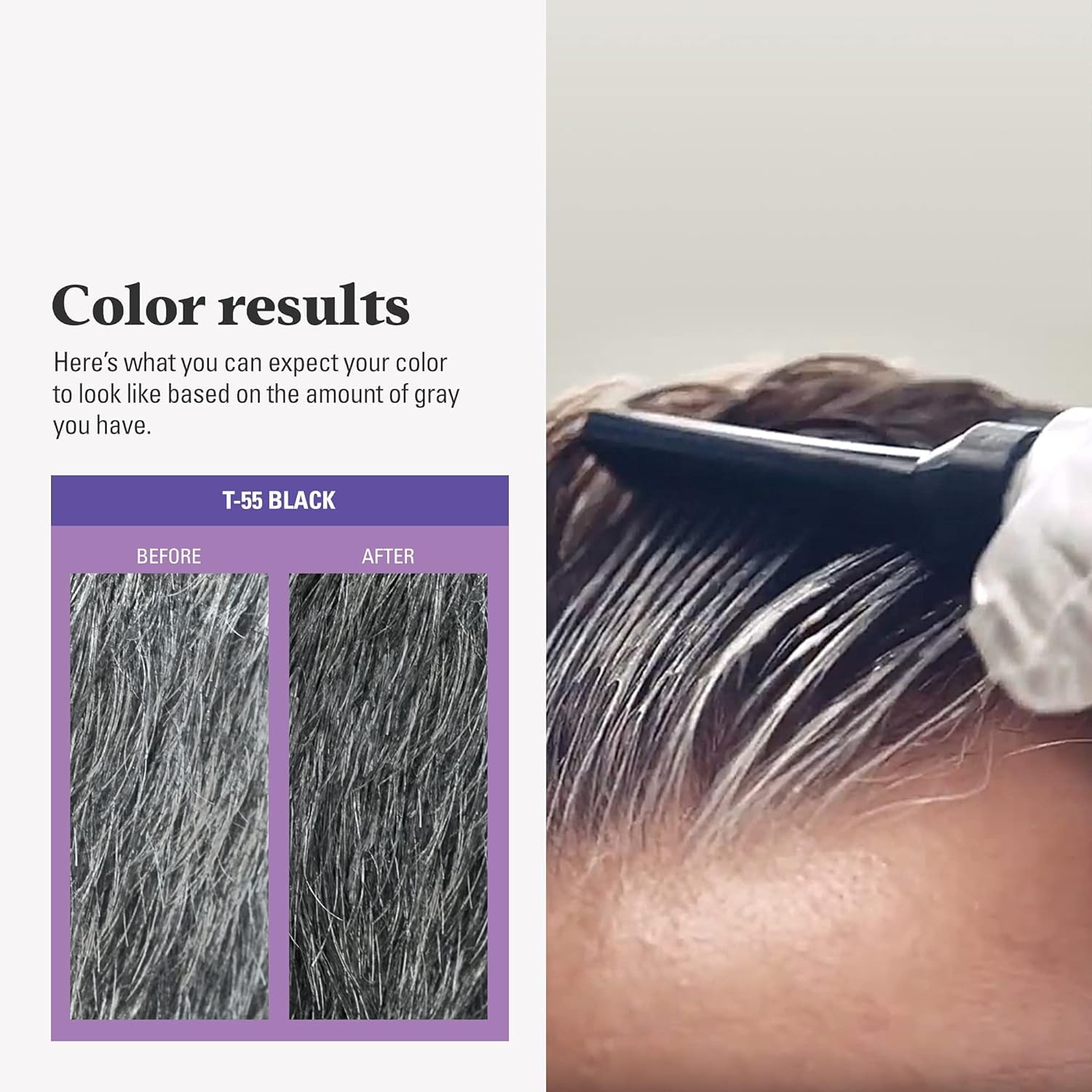 Just for Men Touch of Gray Black-Gray dispensing pump enables controlled color delivery
