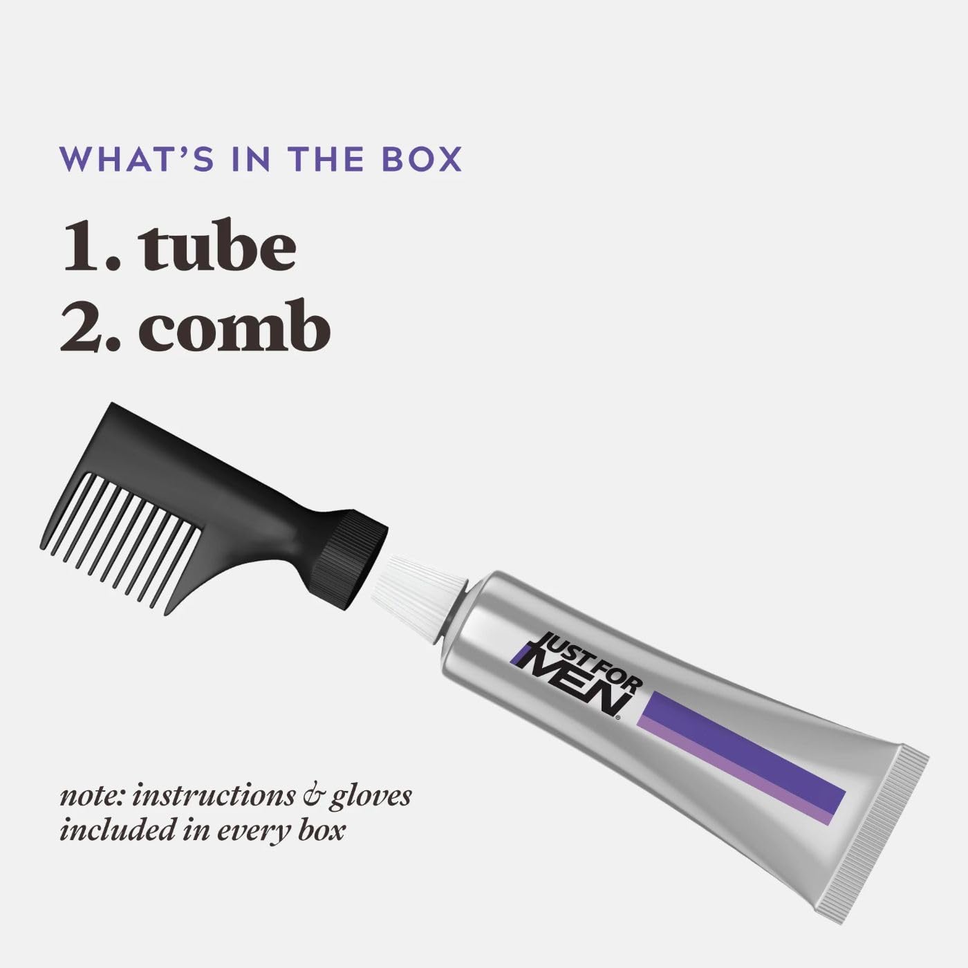 Just For Men Touch of Gray shows salt-and-pepper look on hair in close-up