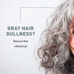 Just Nutritive Gray Hair Shampoo lather highlights gentle cleansing and manageability.