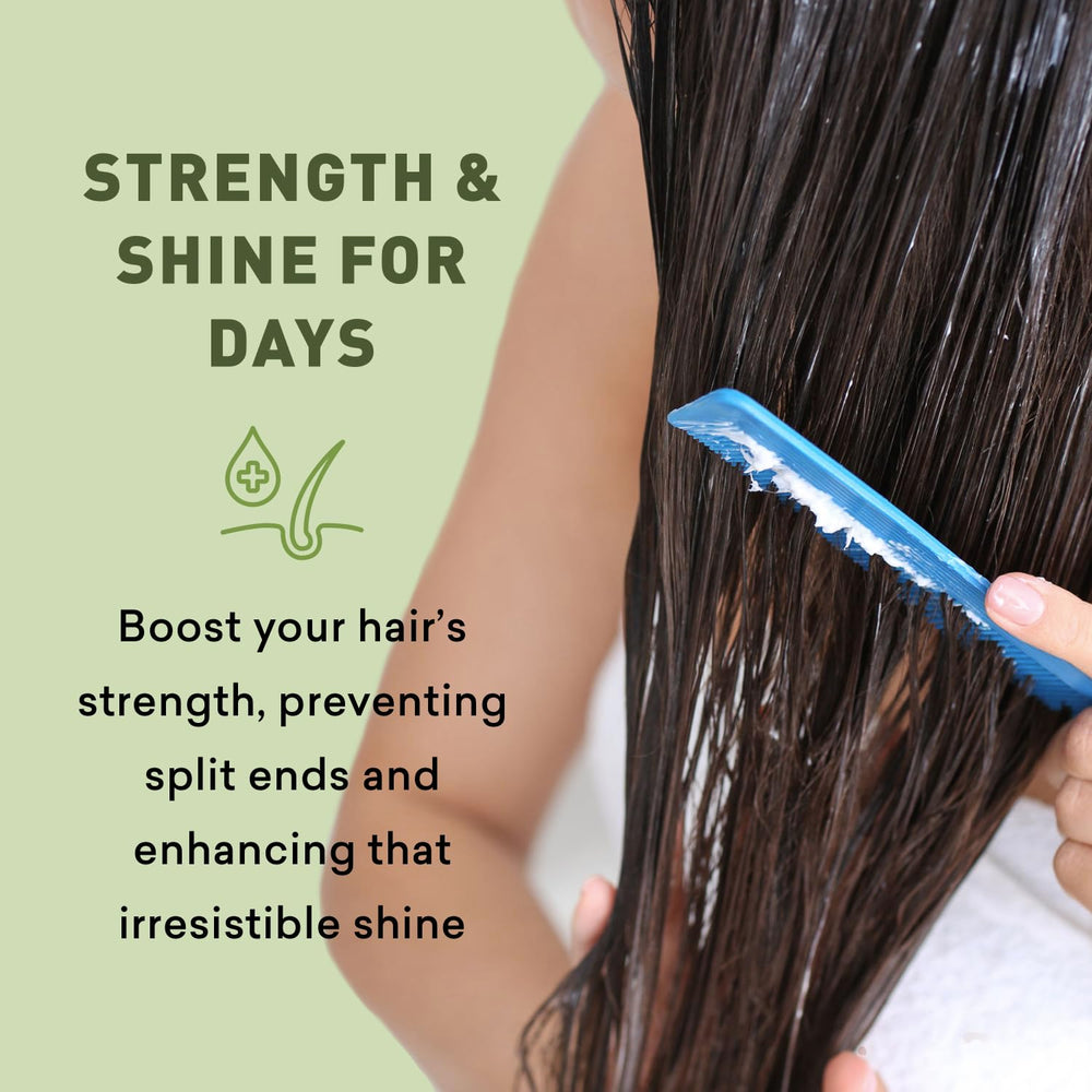 Just Nutritive Leave-In ingredients avocado and meadowfoam highlighted for moisture.