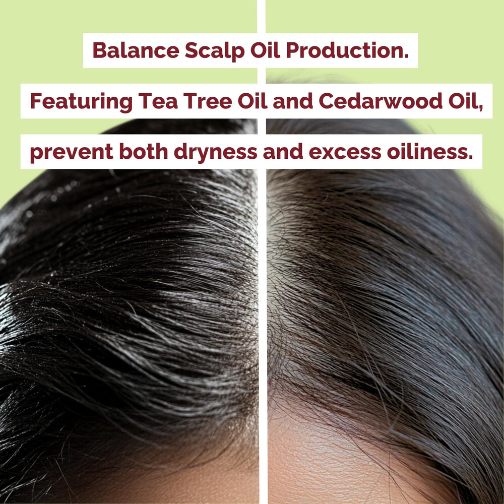 Just Nutritive Shampoo cleanses scalp for healthier growth foundation.