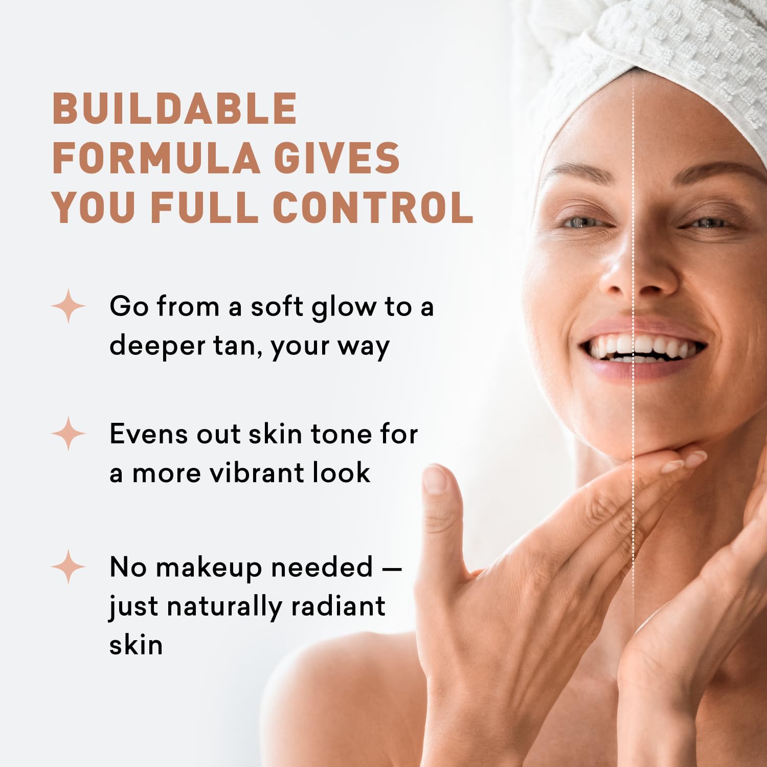 Just Nutritive Sunless Tanning Daily Facial Cream ingredients blend with apricot kernel and chia