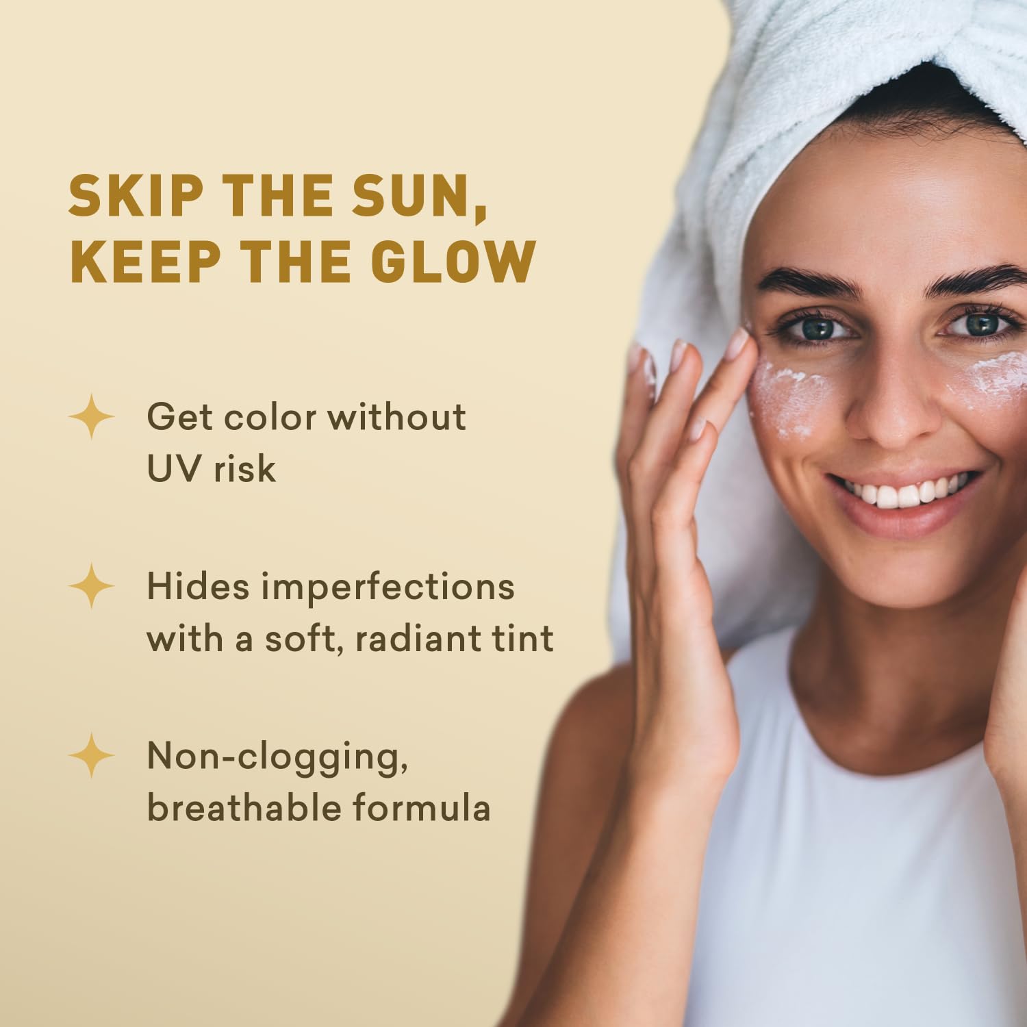 Just Nutritive Sunless Tanning Daily Facial Cream citrus scent orange-geranium aroma
