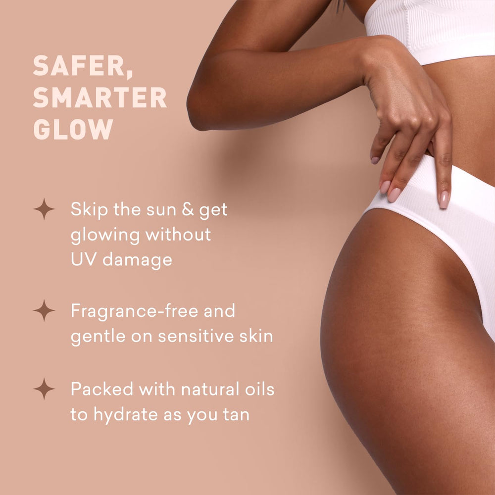 Just Nutritive Sunless Tanning Lotion Dark Tones USA-made handmade packaging