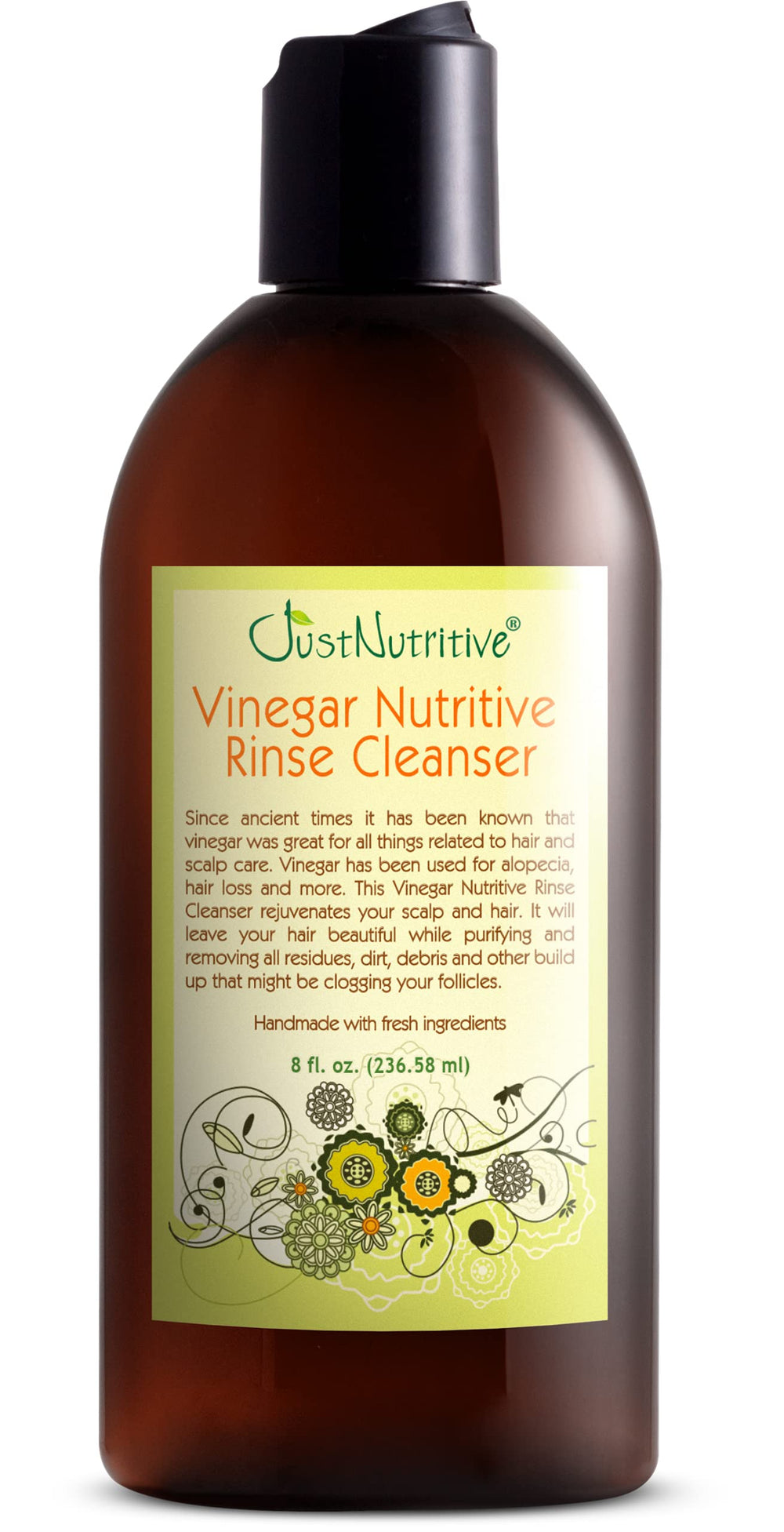 Just Nutritive Vinegar Nutritive Rinse bottle for scalp-friendly cleanse and natural shine