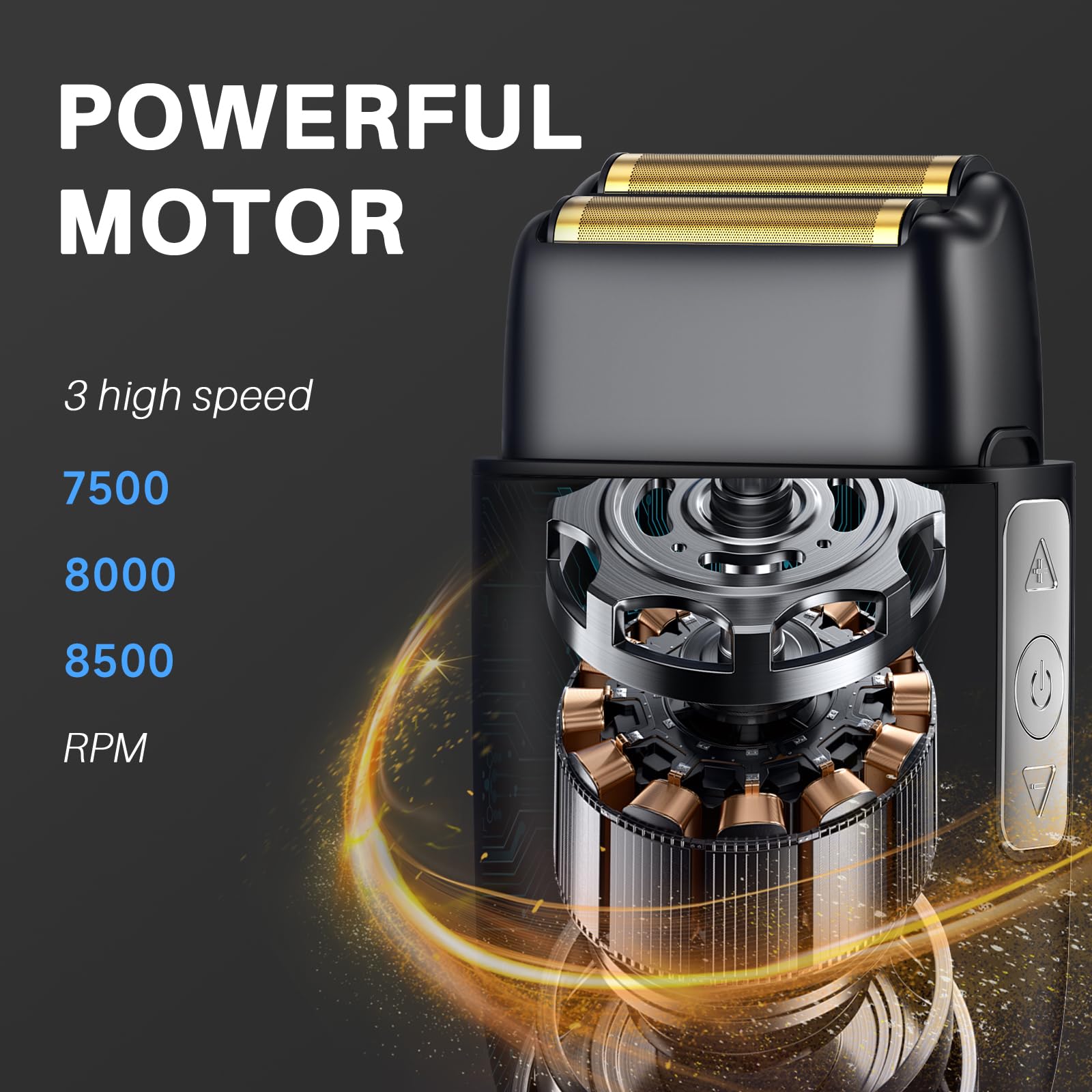 Justnard afeitadora eléctrica con motor potente para un afeitado rápido.