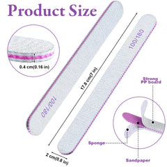 Jutom 100/180 grit nail file for shaping rough areas and smoothing edges