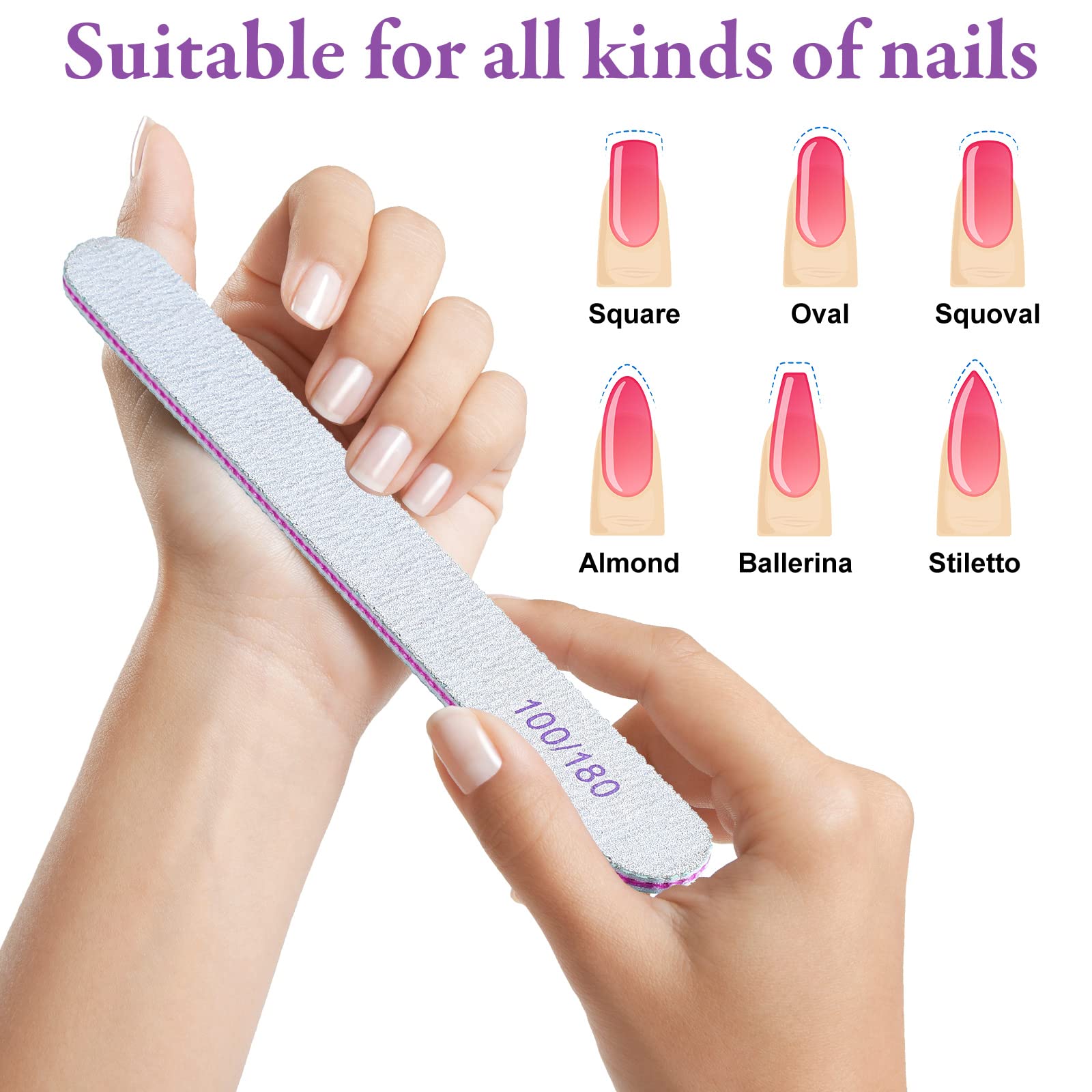 Jutom nail file designed for acrylic and natural nails for versatile nail work