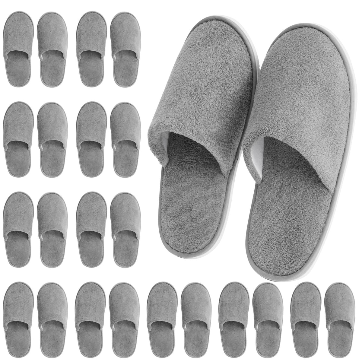 Juvale disposable guests slippers with cotton fleece closed-toe comfort for indoor warmth