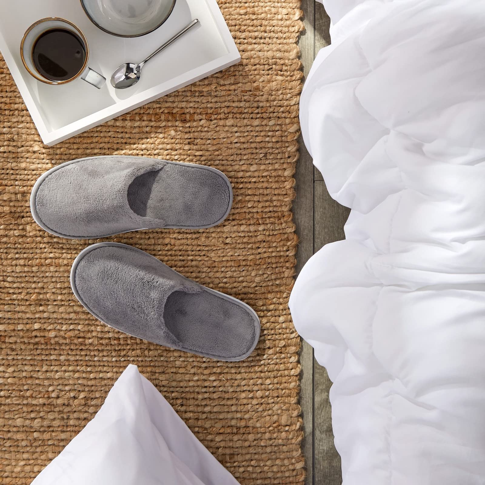 Juvale individually wrapped guest slippers ensuring hygiene and easy distribution