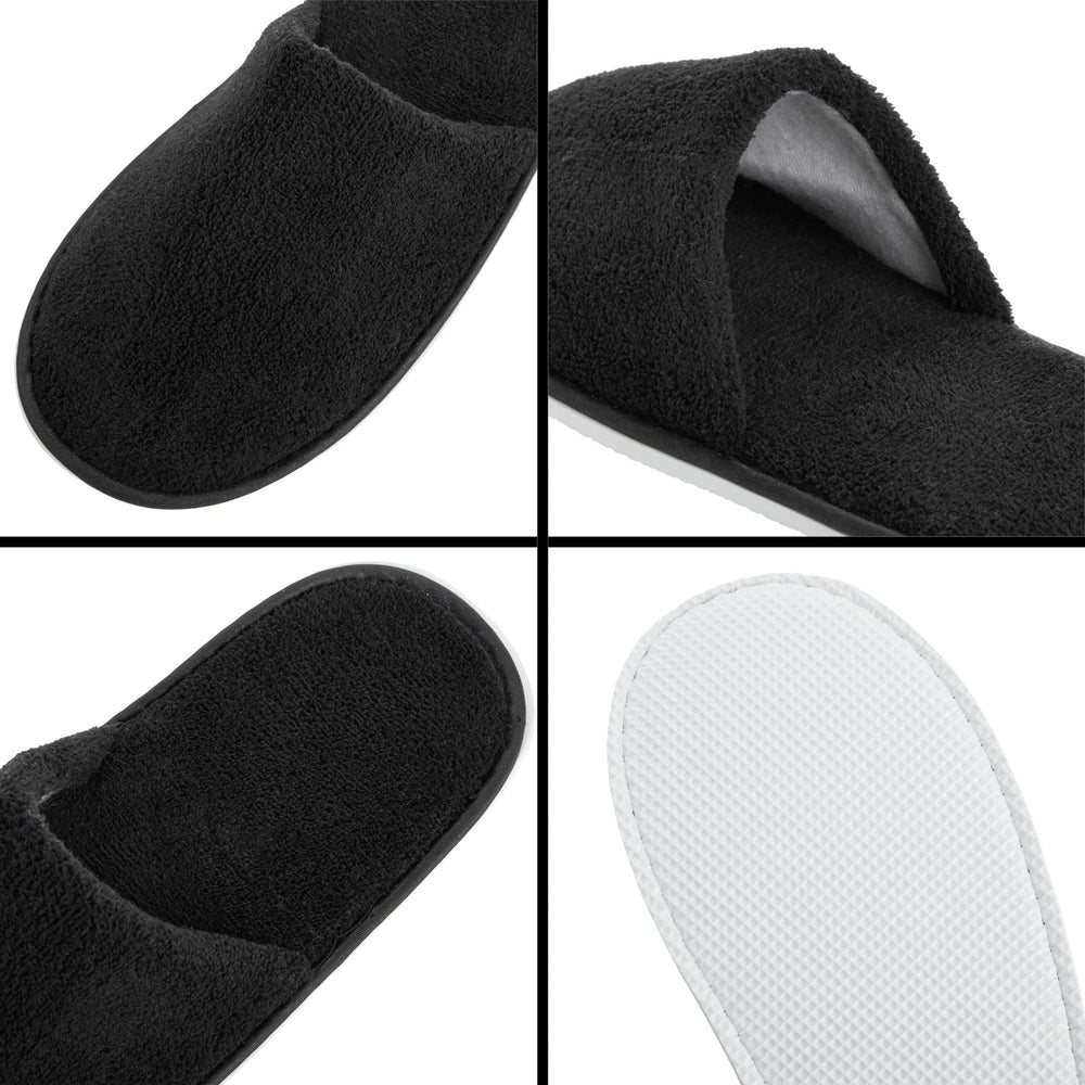 Juvale disposable slippers individually packaged for easy distribution.