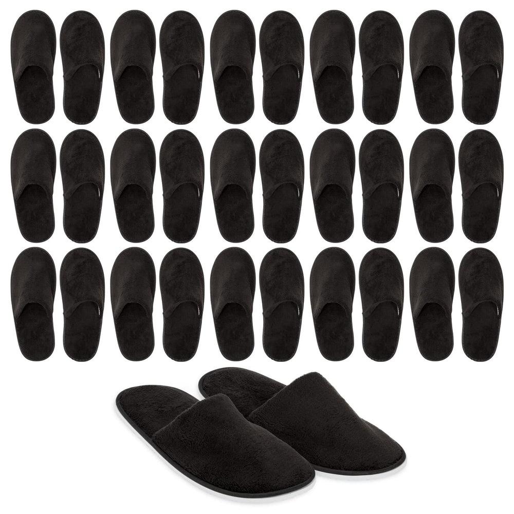 Juvale disposable slippers packaging shows a bulk set for hosting guests.