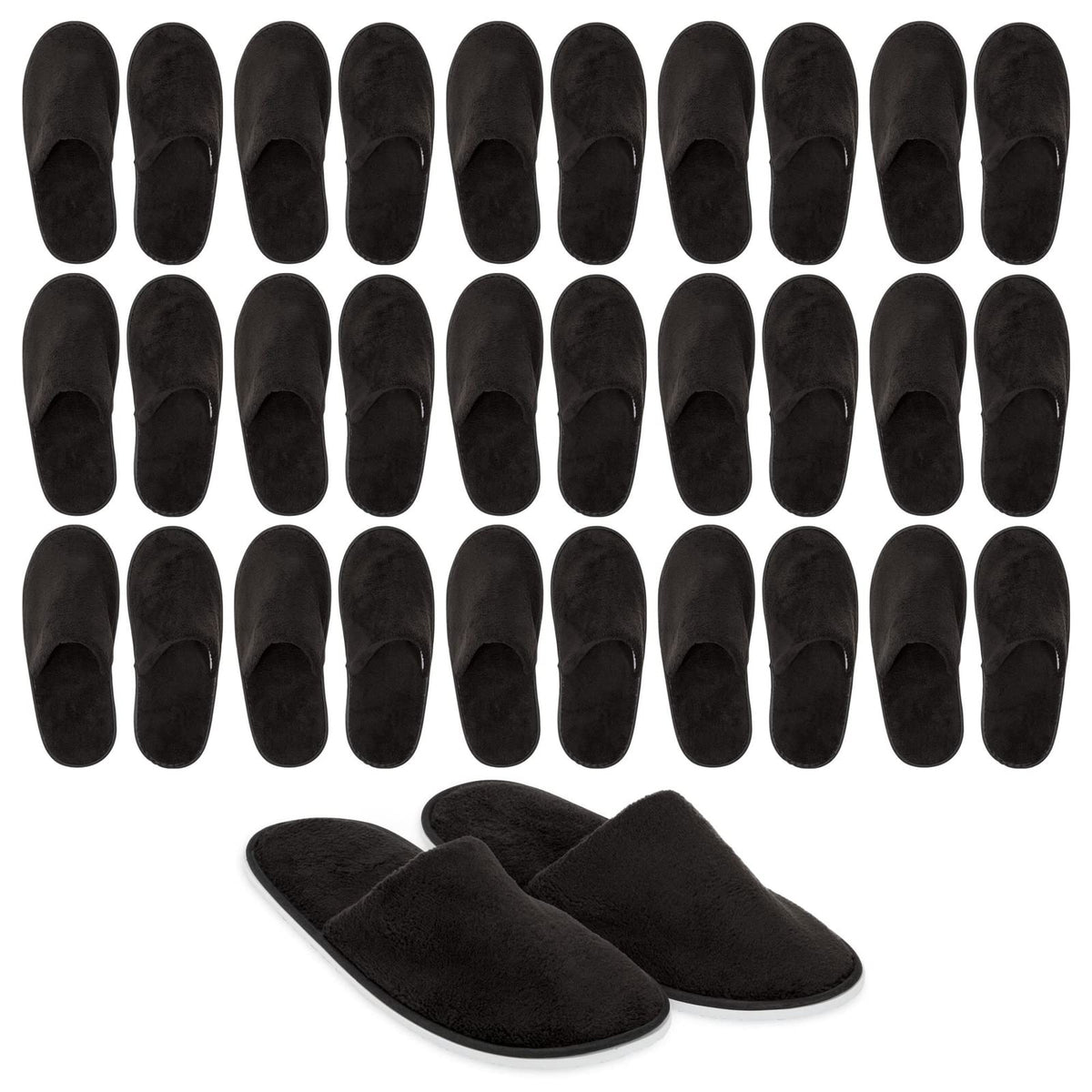 Juvale disposable slippers packaging shows a bulk set for hosting guests.