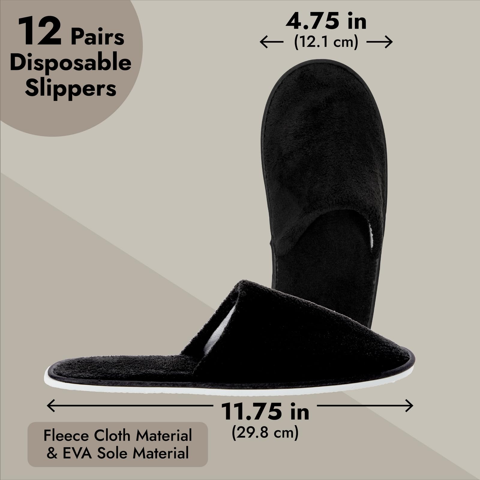 Juvale disposable slippers warm plush lining conveys comfortable indoor wear.